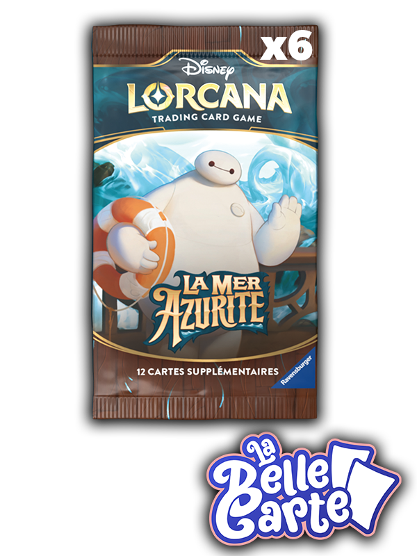 LOT DE 6 BOOSTERS LORCANA - LA MER AZURITE