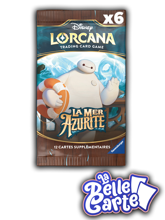 LOT DE 6 BOOSTERS LORCANA - LA MER AZURITE