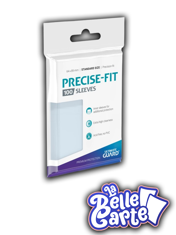 ULTIMATE GUARD : 100 PROTÈGE-CARTES PRECISE-FIT TRANSPARENT