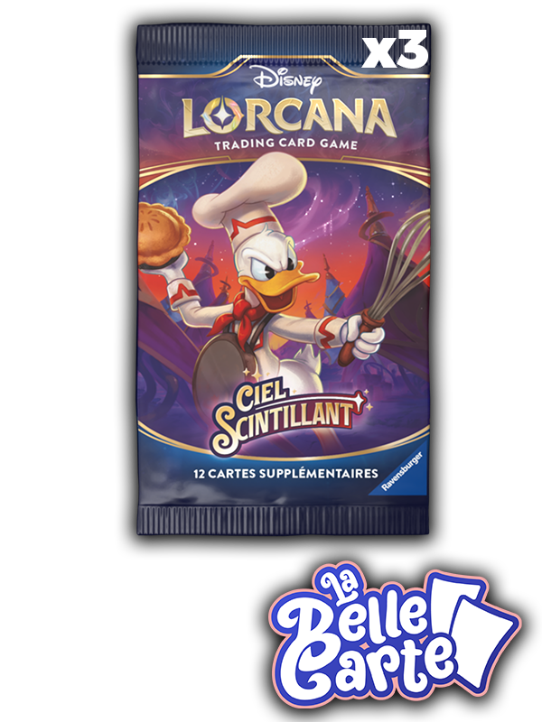 LOT DE 3 BOOSTERS LORCANA - CIEL SCINTILLANT